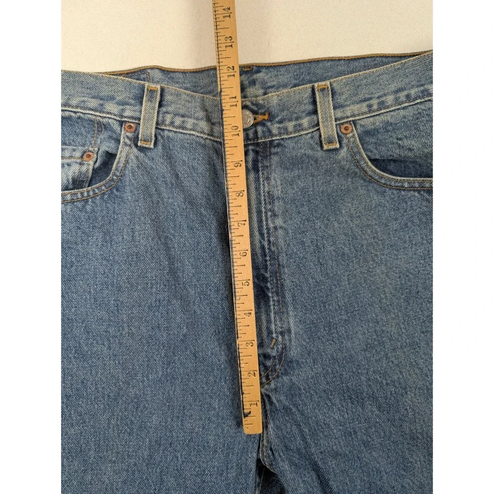 Levis 505 Regular Fit Straight Leg Jeans Mens 38x30 Med Wash Blue Y2K July 2000